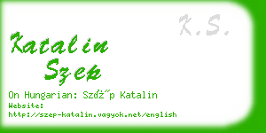 katalin szep business card